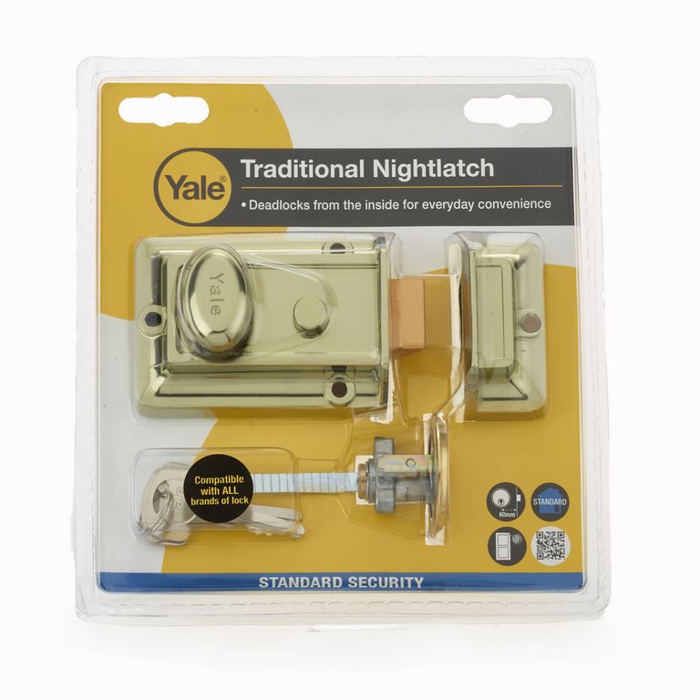 Yale Traditional Night Latch Brass